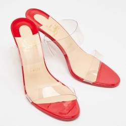 Christian Louboutin Transparent PVC Just Nothing Slide Sandals Size 38.5