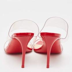 Christian Louboutin Transparent PVC Just Nothing Slide Sandals Size 38.5