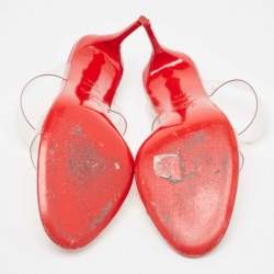 Christian Louboutin Transparent PVC Just Nothing Slide Sandals Size 38.5