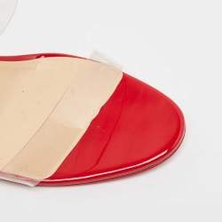 Christian Louboutin Transparent PVC Just Nothing Slide Sandals Size 38.5