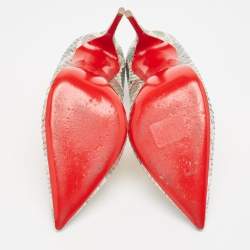 مملوكة مسبقًا Christian Louboutin Metallic Python So Kate Pumps Size 38