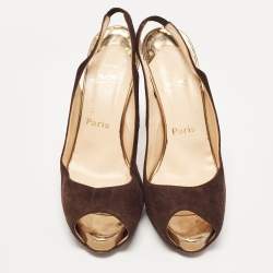 Christian Louboutin Brown Suede Private Number Pumps Size 39