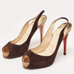 Christian Louboutin Brown Suede Private Number Pumps Size 39