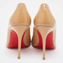 Christian Louboutin Beige Patent Simple  Pumps Size 35