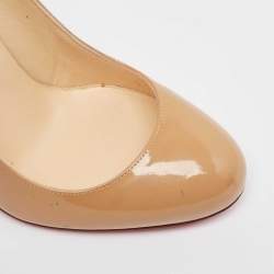 Christian Louboutin Beige Patent Simple  Pumps Size 35