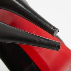 Christian Louboutin Black Leather Soso Slingback Pumps Size 38