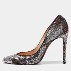Pre Owned Christian Louboutin Multicolor Sequins Pigalle Follies Pumps Size 40