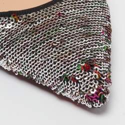 Pre Owned Christian Louboutin Multicolor Sequins Pigalle Follies Pumps Size 40