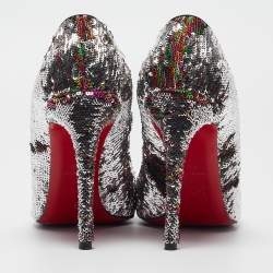 Pre Owned Christian Louboutin Multicolor Sequins Pigalle Follies Pumps Size 40