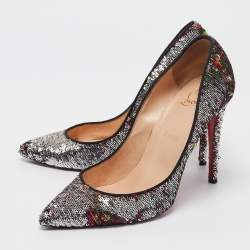 Pre Owned Christian Louboutin Multicolor Sequins Pigalle Follies Pumps Size 40