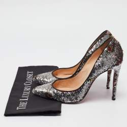 Pre Owned Christian Louboutin Multicolor Sequins Pigalle Follies Pumps Size 40