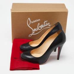 Christian Louboutin Black Leather Ron Ron Pumps Size 38