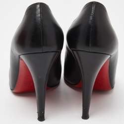 Christian Louboutin Black Leather Ron Ron Pumps Size 38