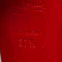 مملوكة مسبقًا Christian Louboutin Black Leather Borghese 140 Platform Pumps Size 37.5