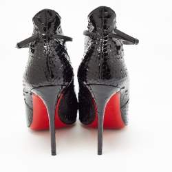 Christian Louboutin Black Python Leather Vampydoly Pumps Size 36.5