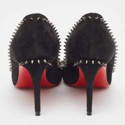 Pre Owned Christian Louboutin Black Suede Anjalina Pumps Size 35.5