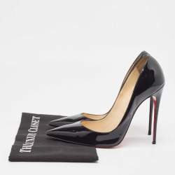 Christian Louboutin Black Patent Leather So Kate Pumps Size 38.5