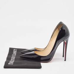 Pre Owned Christian Louboutin Black Patent Leather So Kate Pumps Size 38.5