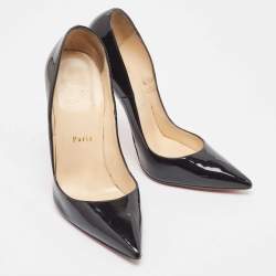 Pre Owned Christian Louboutin Black Patent Leather So Kate Pumps Size 38.5