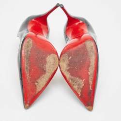 Pre Owned Christian Louboutin Black Patent Leather So Kate Pumps Size 38.5