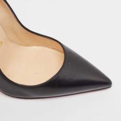 Pre Owned Christian Louboutin Black Leather Pigalle Follies Pumps Size 34