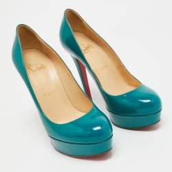 Christian Louboutin Green Patent Leather Bianca Pumps Size 37