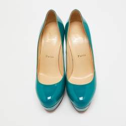 Christian Louboutin Green Patent Leather Bianca Pumps Size 37