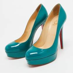 Christian Louboutin Green Patent Leather Bianca Pumps Size 37