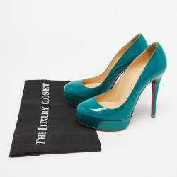 Christian Louboutin Green Patent Leather Bianca Pumps Size 37