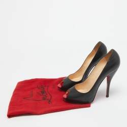 Christian Louboutin Black Leather Flo Pumps Size 38.5