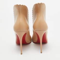 Pre Owned Christian Louboutin Beige Leather Pijonina Pumps Size 39