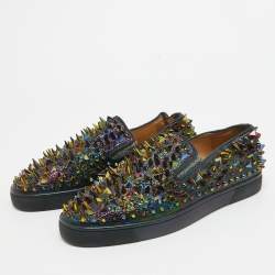 Christian Louboutin Multicolor Nylon Roller Boat Sneakers Size 42.5