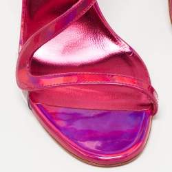Christian Louboutin Metallic Pink Leather Rosalie Sandals Size 39