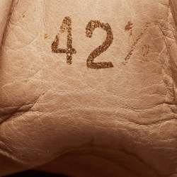 Pre Owned Christian Louboutin Multicolor Cork and Suede Bubble Spike Louis Sneakers Size 42.5