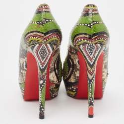 Christian Louboutin Multicolor Python Bianca Pumps Size 37
