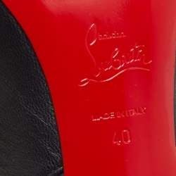 Pre Owned Christian Louboutin Navy Blue Leather Kate Slingback Pumps Size 40