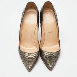 Christian Louboutin Metallic Python So Kate  Pumps Size 37.5