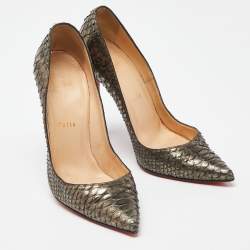 Christian Louboutin Metallic Python So Kate  Pumps Size 37.5