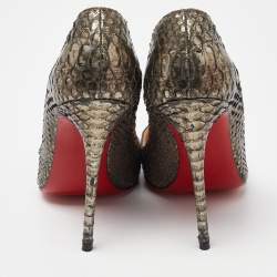 Christian Louboutin Metallic Python So Kate  Pumps Size 37.5