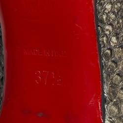 Christian Louboutin Metallic Python So Kate  Pumps Size 37.5