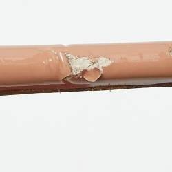 Pre Owned Christian Louboutin Beige Patent Leather Iriza D'orsay Pumps Size 37.5