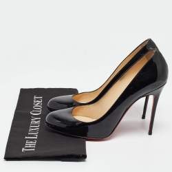 مملوكة مسبقًا Christian Louboutin Black Patent Simple Pumps Size 40