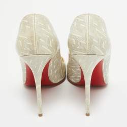 Christian Louboutin Cream Patent Pigalle Follies Pumps Size 38