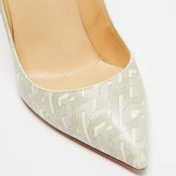 Christian Louboutin Cream Patent Pigalle Follies Pumps Size 38