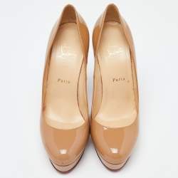 Christian Louboutin Beige Patent Leather Bianca Pumps Size 40
