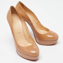 Christian Louboutin Beige Patent Leather Bianca Pumps Size 40