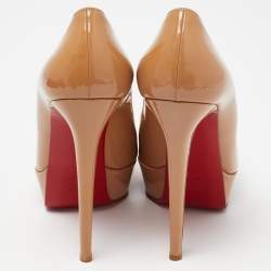 Christian Louboutin Beige Patent Leather Bianca Pumps Size 40