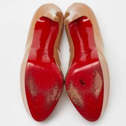 Christian Louboutin Beige Patent Leather Bianca Pumps Size 40