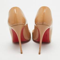 Christian Louboutin Beige Patent So Kate Pumps Size 37