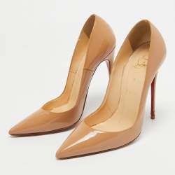 Christian Louboutin Beige Patent So Kate Pumps Size 37